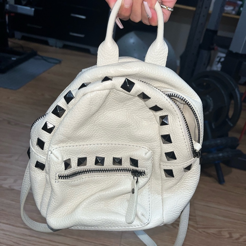 Mini leather backpack